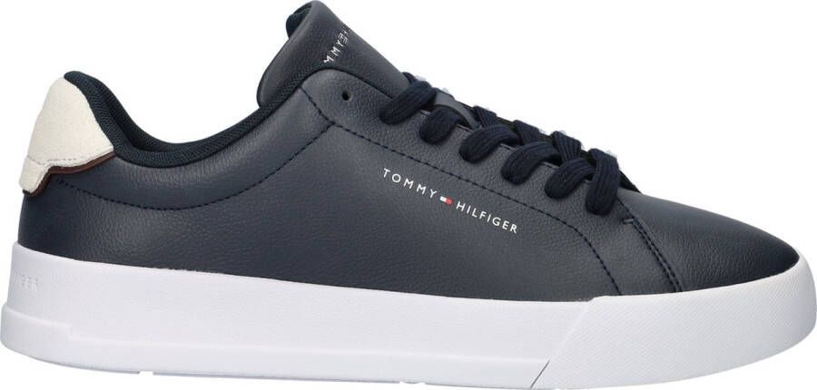 Tommy Hilfiger Sneakers TH COURT LTH DETAIL ESS vrijetijdsschoen lage schoen veterschoen met zijlijk logo-opdruk