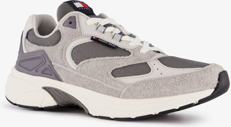 Tommy Hilfiger suede heren dad sneakers grijs Uitneembare zool