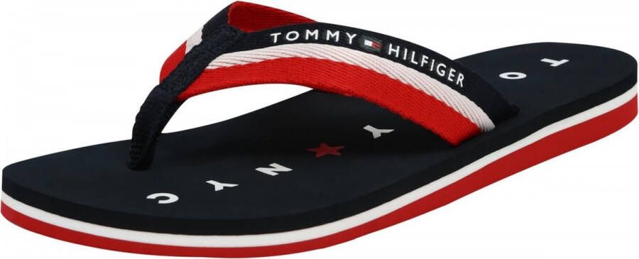 Tommy Hilfiger teenslipper loves ny beach Rood