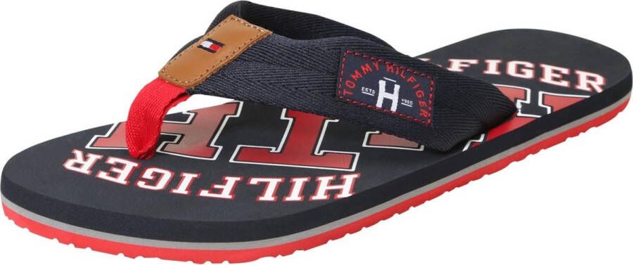 Tommy Hilfiger Teenslippers ESSENTIAL TH BEACH SANDAL met logoprint