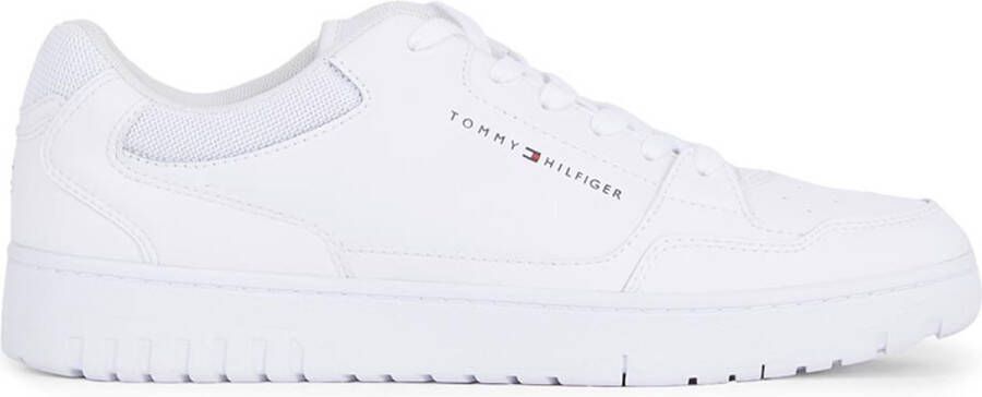 Tommy Hilfiger Sneakers TH BASKET CORE LEATHER ESS met gepolsterde schaprand vrijetijdsschoen lage schoen veterschoen