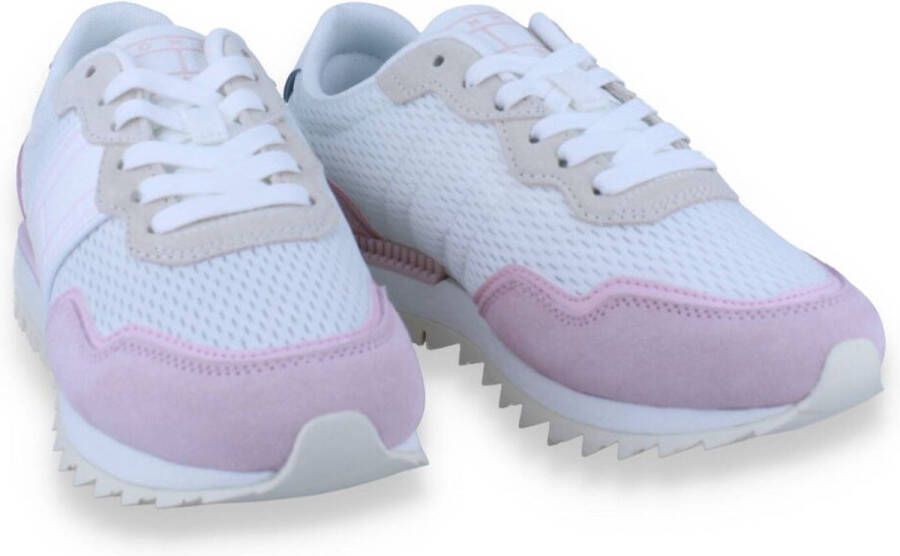Tommy Hilfiger TH Dames Sneaker Retro Evolve Misty Pink WIT