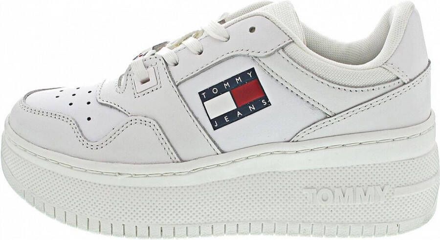 Tommy Hilfiger TH Dames Tommy Jeans Retro Basket Flatform WIT