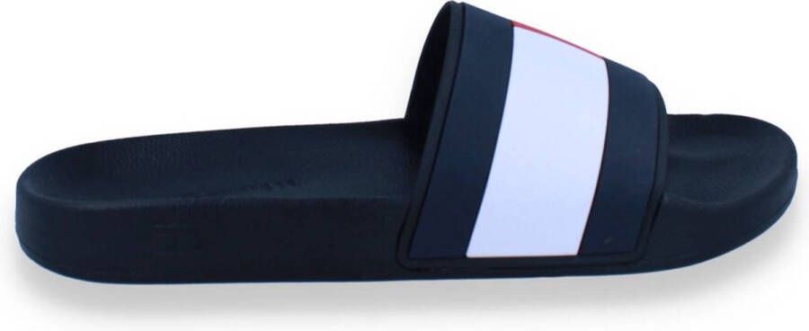 Tommy Hilfiger Badslippers RUBBER TH FLAG POOL SLIDE zomerschoen badschoen slipper voor bad en strand