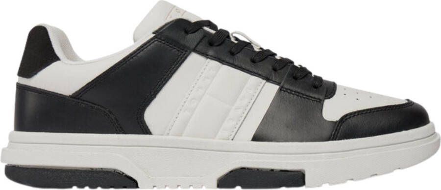 TOMMY JEANS Sneakers TJM LEATHER CUPSOLE 2.0 in contrast-look vrijetijdsschoen lage schoen veterschoen