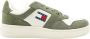 Tommy Hilfiger Groene Herensportschoenen Veters Contrast Logo Green Heren - Thumbnail 1