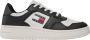 Tommy Hilfiger TJW Retro Basket Essential Sneakers Zwart Ecru - Thumbnail 1