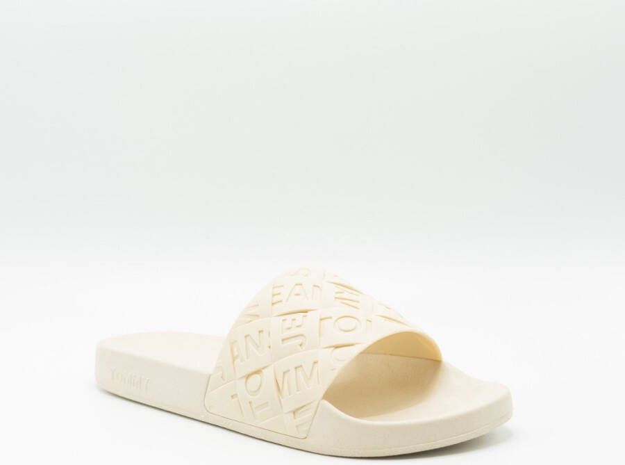 Tommy Hilfiger TJW Woven Pool Slides Dames Lemon Ice