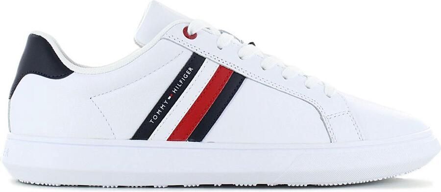 Tommy Hilfiger Sneakers ESSENTIAL LEATHER CUPSOLE vrijetijdsschoen lage schoen veterschoen met typische strepen - Foto 2