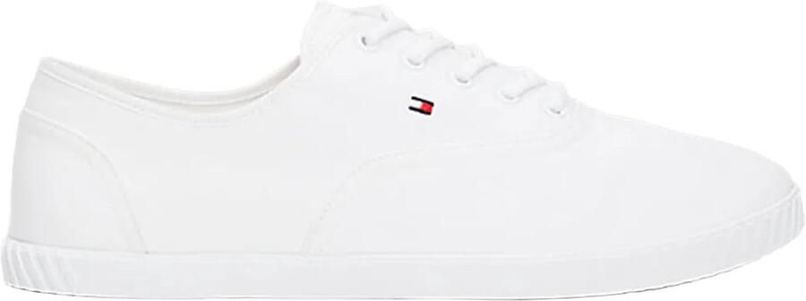 Tommy Hilfiger Sneakers CANVAS LACE UP SNEAKER in smalle vorm vrijetijdsschoen lage schoen veterschoen