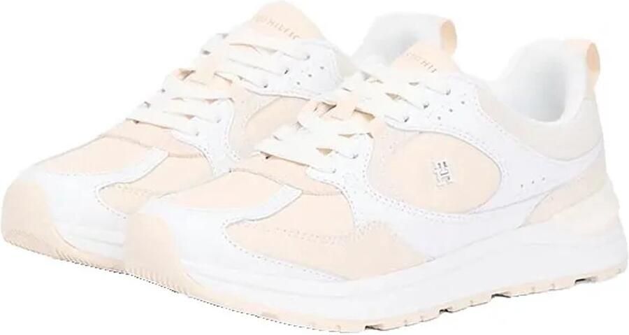 Tommy Hilfiger Casual Fashion Runner Schoenen Beige Wit Vrouw