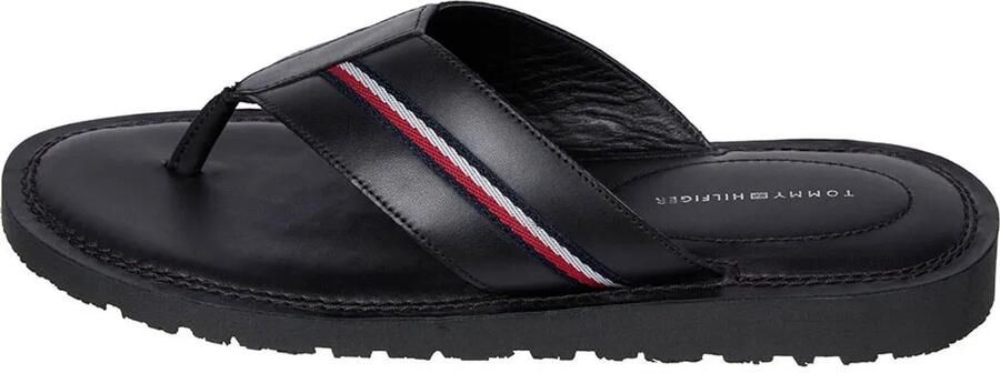 Tommy Hilfiger Teenslippers CORE HILFIGER TOE POST LH SANDAL zomerschoen strandschoen dianet met strepen in tommy-kleuren