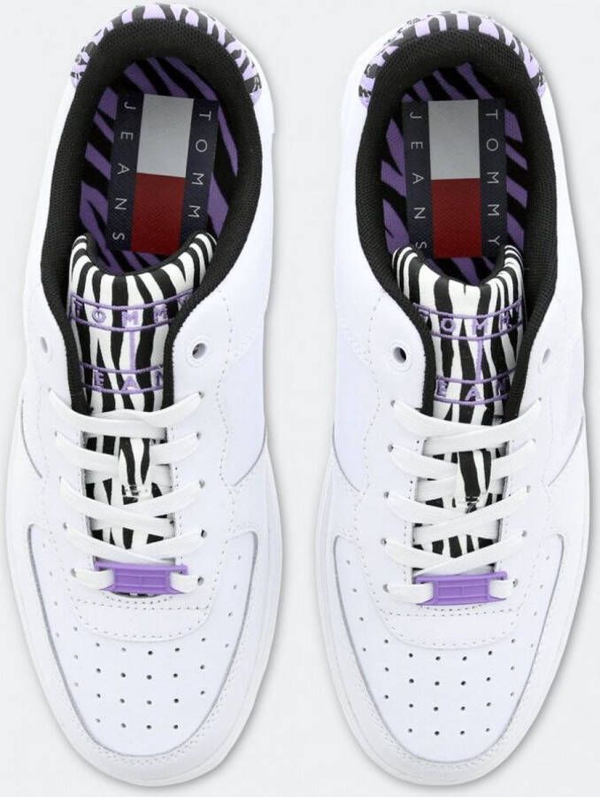 TOMMY JEANS NU 21% KORTING Sneakers met sleehak WMNS BASKET WILD ANIMAL CUPSOLE met contrastbeleg in zebra look - Foto 4