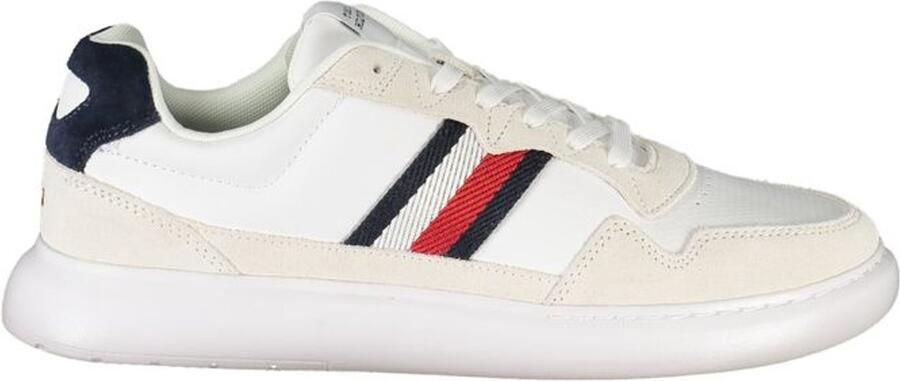 Tommy Hilfiger Sneakers met sleehak LIGHT CUPSOLE LTH MIX STRIPES vrijetijdsschoen lage schoen veterschoen met zijstrepen