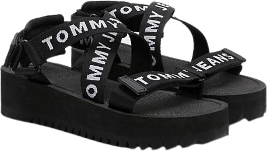 Tommy Hilfiger Flatform Eva Sandal Dames Sandalen Zwart - Foto 5