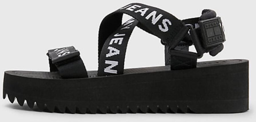 Tommy Hilfiger Flatform Eva Sandal Dames Sandalen Zwart - Foto 8