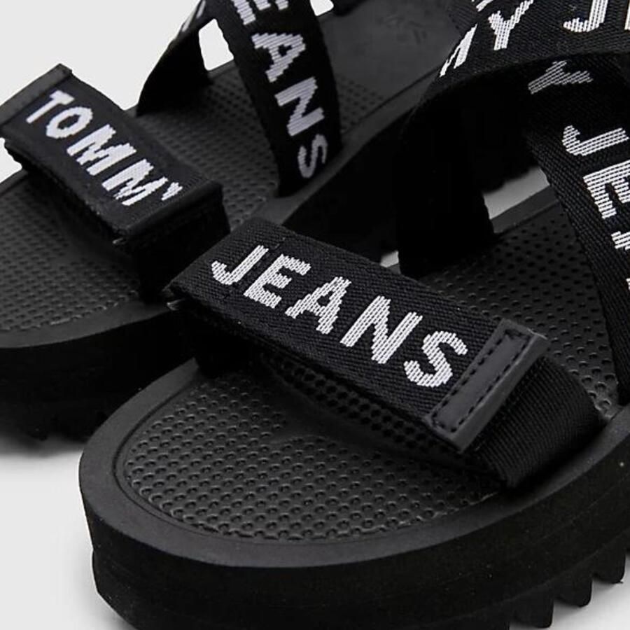 Tommy Hilfiger Flatform Eva Sandal Dames Sandalen Zwart - Foto 2