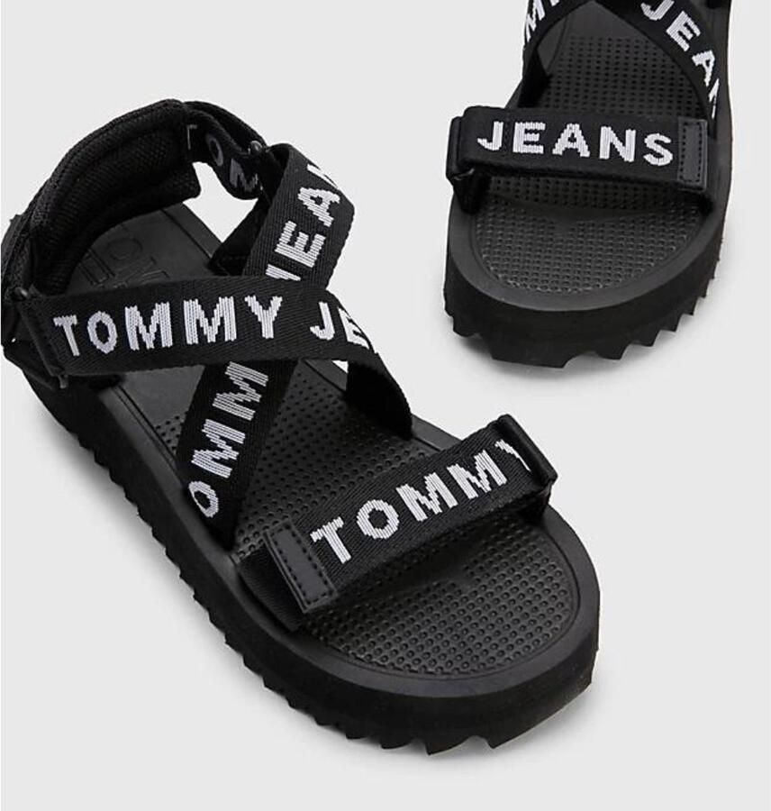 Tommy Hilfiger Flatform Eva Sandal Dames Sandalen Zwart - Foto 3