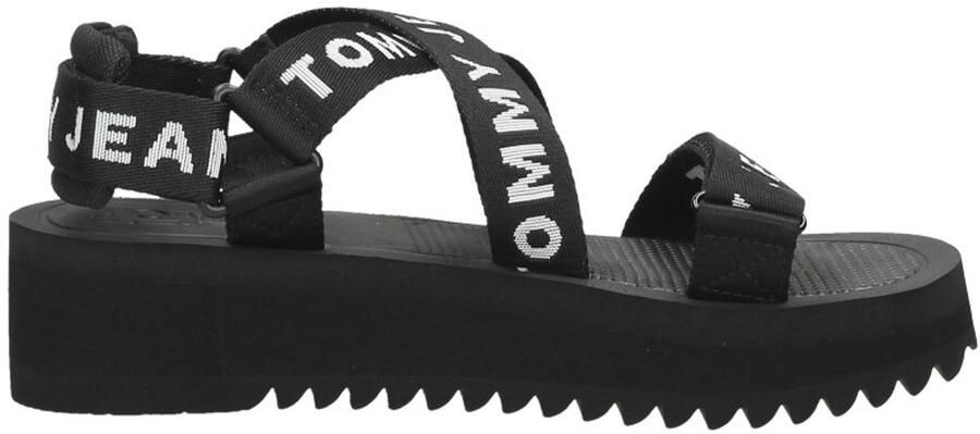 Tommy Hilfiger Flatform Eva Sandal Dames Sandalen Zwart - Foto 9