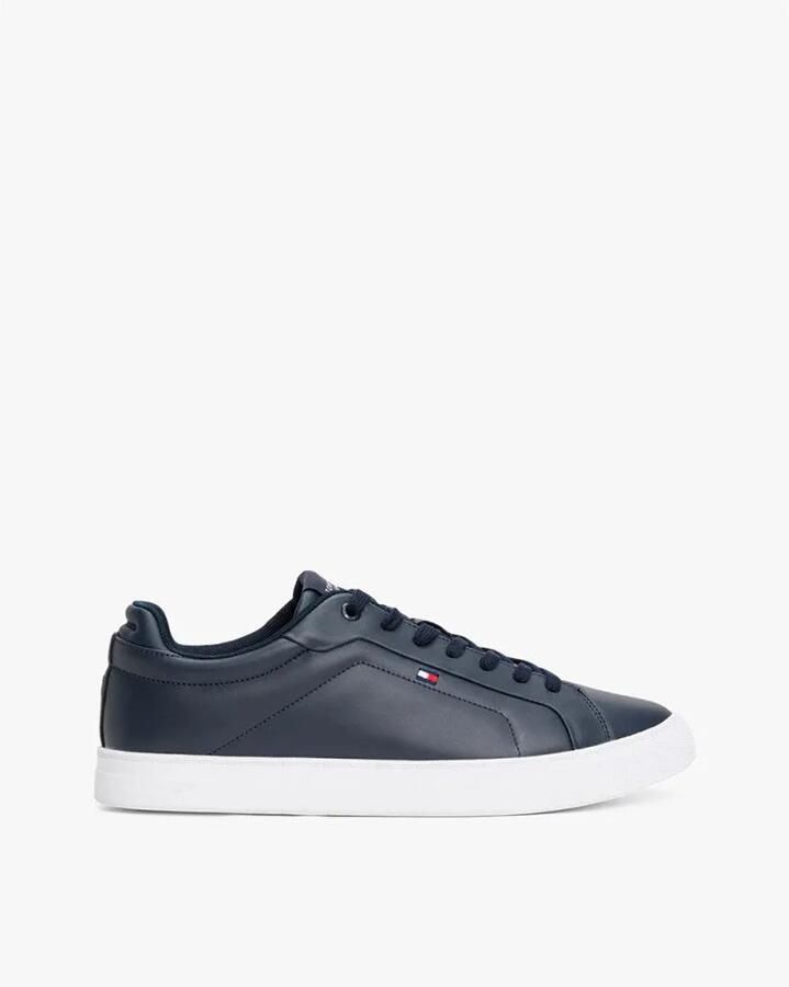 Tommy Hilfiger Sneakers ICON COURT LTH FLAG ESS vrijetijdsschoen lage schoen veterschoen met kleine logovlag