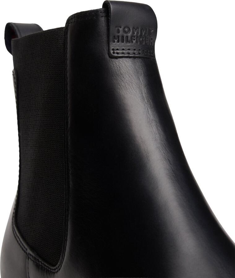 Tommy Hilfiger Chelsea-boots HILFIGER COMFORT LWT LTH CHELSEA enkellaars zakelijke schoen met stretchinzet en aantreklus
