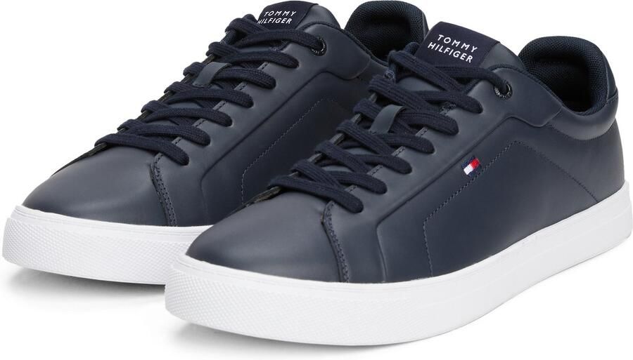 Tommy Hilfiger Sneakers ICON COURT LTH FLAG ESS vrijetijdsschoen lage schoen veterschoen met kleine logovlag - Foto 2