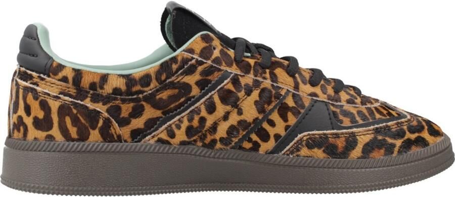 Tommy Jeans The Greenwich leren sneakers met panterprint cognac - Foto 4