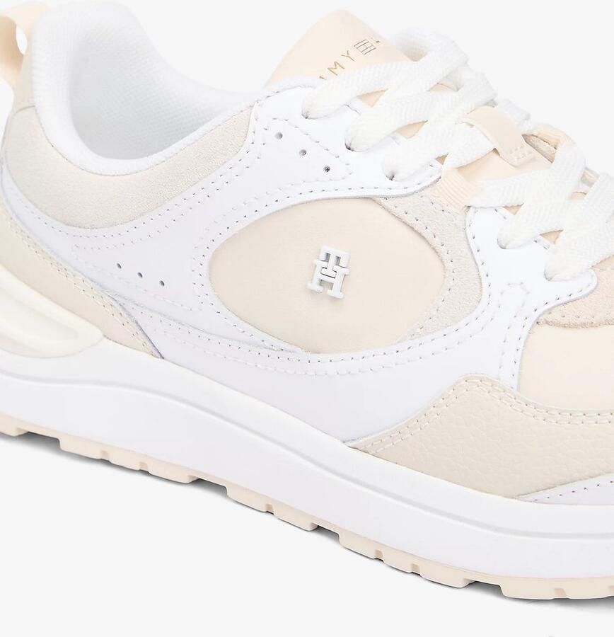 Tommy Hilfiger Casual Fashion Runner Schoenen Beige Wit Vrouw