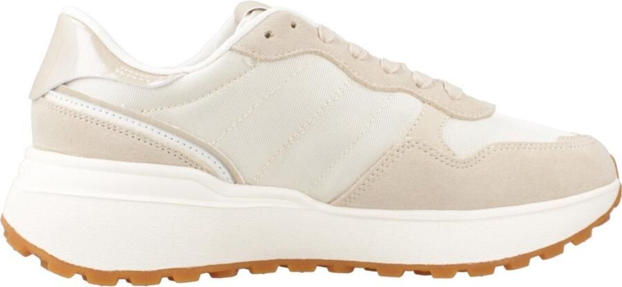 TOMMY JEANS Plateausneakers TJW CLEATED RUNNER vrijetijdsschoen lage schoen veterschoen met contrastafwerking