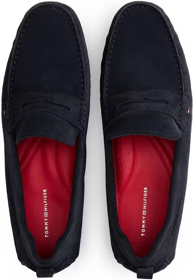 Tommy Hilfiger Heren Instappers Suede Mocassins Blauw - Foto 1