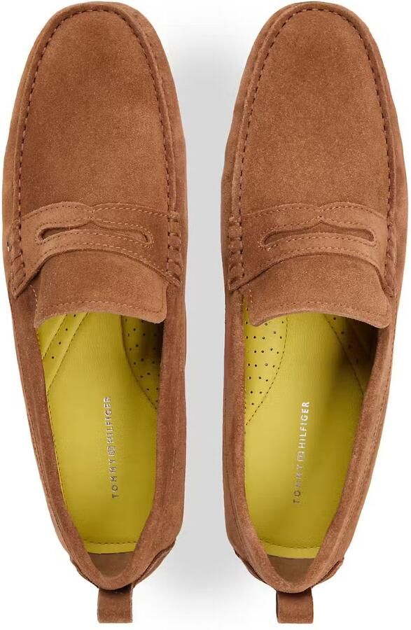 Tommy Hilfiger Heren Instappers Suede Mocassins Bruin - Foto 1