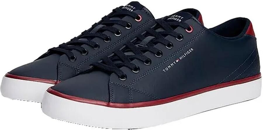 Tommy Hilfiger Sneakers TH HI VULC CORE LOW LEATHER vrijetijdsschoen lage schoen veterschoen met gevoerde schacht