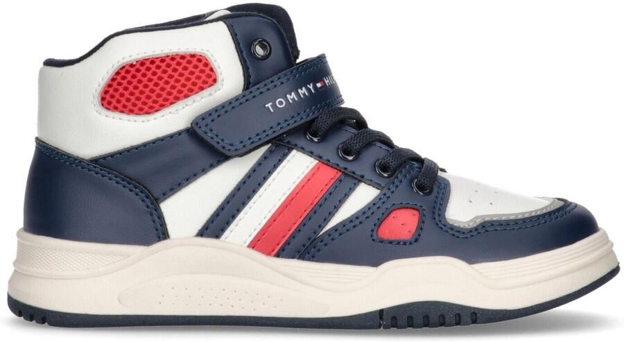 Tommy Hilfiger Jacobs sneakers blauw wit rood Imitatieleer Meerkleurig 27 - Foto 2