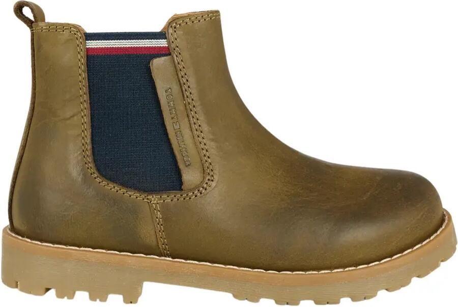 Tommy Hilfiger chelsea boots groenbruin