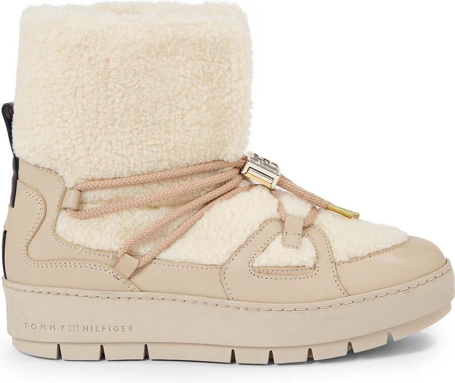 Tommy Hilfiger Teddy Snowboot Stijlvolle Laarzen Beige Dames