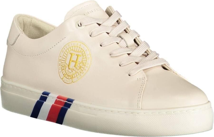 Tommy Hilfiger Beige Polyester Sneaker met Contrasterende Details Beige Dames - Foto 2