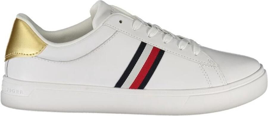Tommy Hilfiger Plateausneakers ESSENTIAL COURT SNEAKER STRPS vrijetijdsschoen lage schoen veterschoen met typische strepen