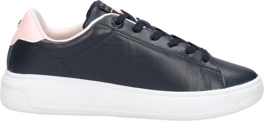 Tommy Hilfiger Lowcut Leather Cupsole Veterschoenen Laag blauw - Foto 3