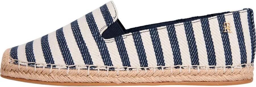 Tommy Hilfiger Nautical Stripe Espadrilles Wit Blauw Vrouw