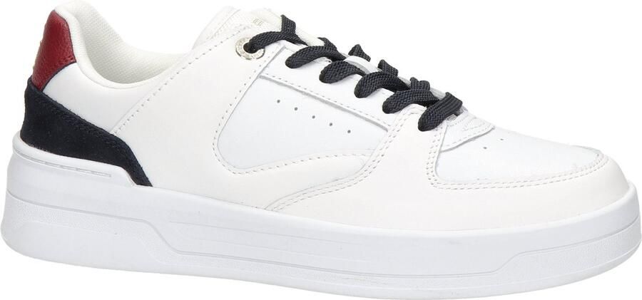 Tommy Hilfiger Plateausneakers LEATHER BASKET SNEAKER Logo-opdruk op de tong vrijetijdsschoen halfschoen veterschoen - Foto 6