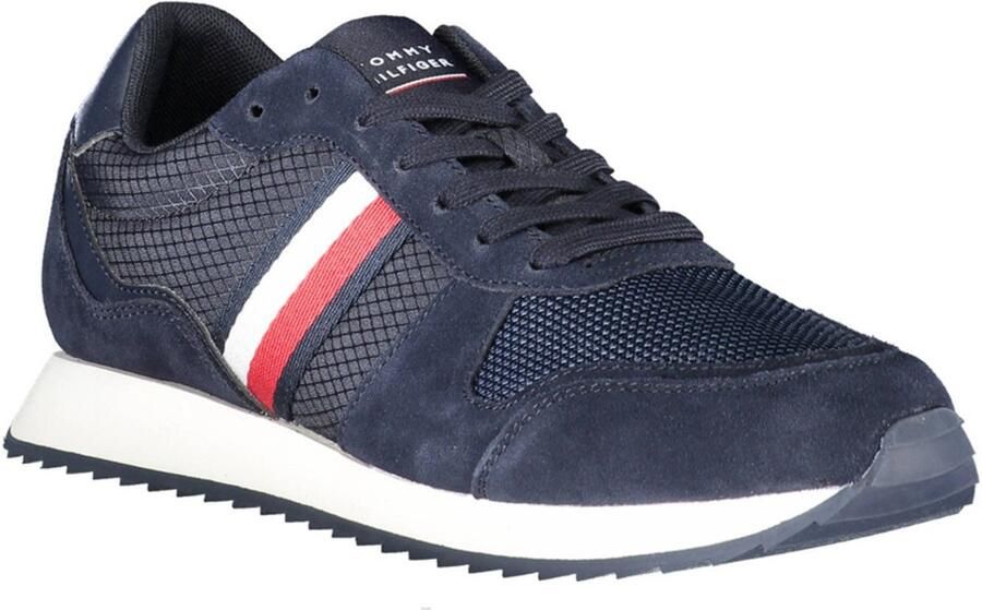Tommy Hilfiger Blauwe Heren Sneaker Eco-Vriendelijk Ontwerp