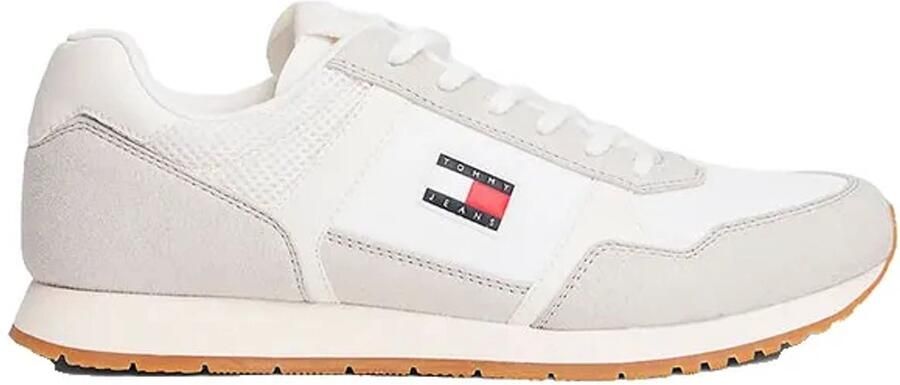 Tommy Hilfiger Witte Heren Sneaker Polyester Polyethyleen