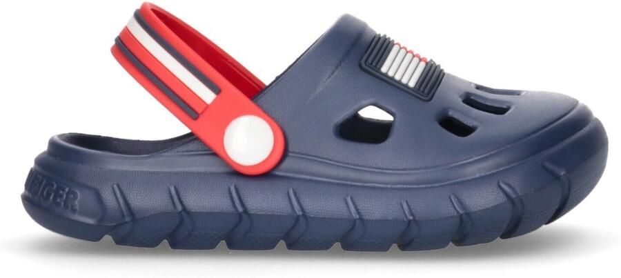 Tommy Hilfiger clogs donkerblauw Jongens Rubber Logo 28 29