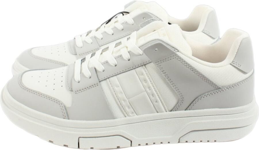 Tommy Jeans Cupsole Ess Heren Schoenen Wit Maat: 40 Leer Foot Locker