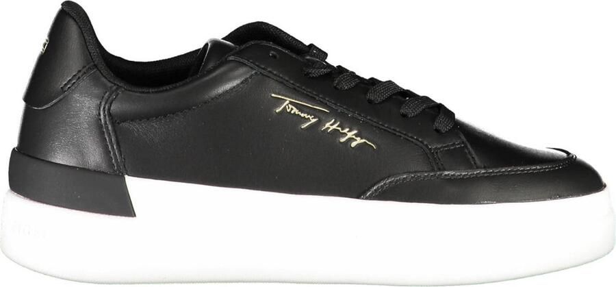 Tommy Hilfiger Plateausneakers TH SIGNATURE LEATHER SNEAKER met een gestempeld logo op de tong - Foto 3