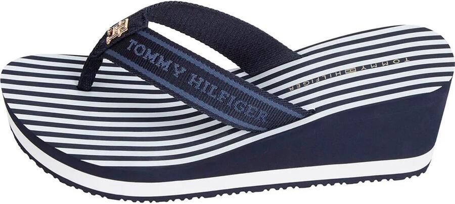 Tommy Hilfiger Dianets TH STRIPES WEDGE BEACH SANDAL teenslippers zomerschoen met gestreepte binnenzool - Foto 2