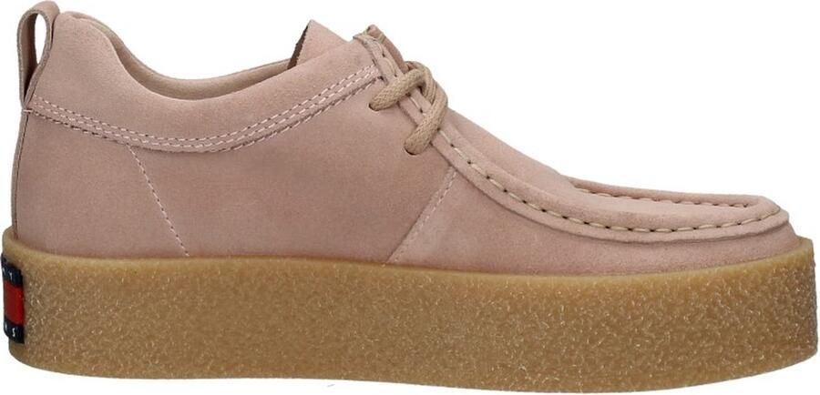 Tommy Hilfiger Tommy Jeans Suede Shoe Veterschoenen Laag Beige - Foto 3