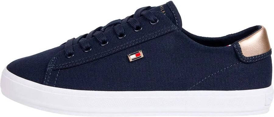 Tommy Hilfiger Plateausneakers VULC CANVAS LACE UP SNEAKER vrijetijdsschoen lage schoen veterschoen in smalle vorm