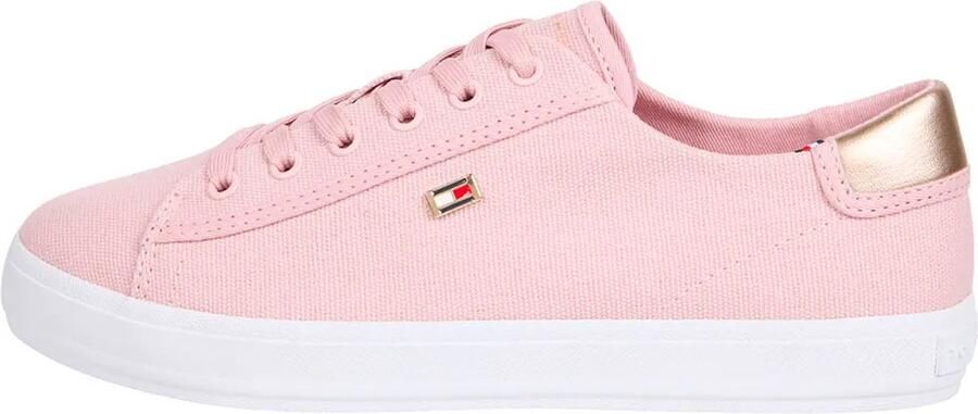 Tommy Hilfiger Plateausneakers VULC CANVAS LACE UP SNEAKER vrijetijdsschoen lage schoen veterschoen in smalle vorm