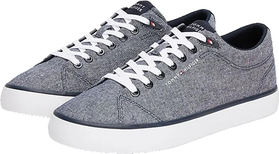 Tommy Hilfiger Vulc Low Core Chambray Schoenen Grijs Man